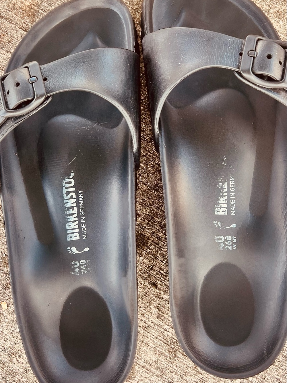Birkenstock Black Madrid EVA Single-Buckle Slide Sandals - Picture 2 of 6
